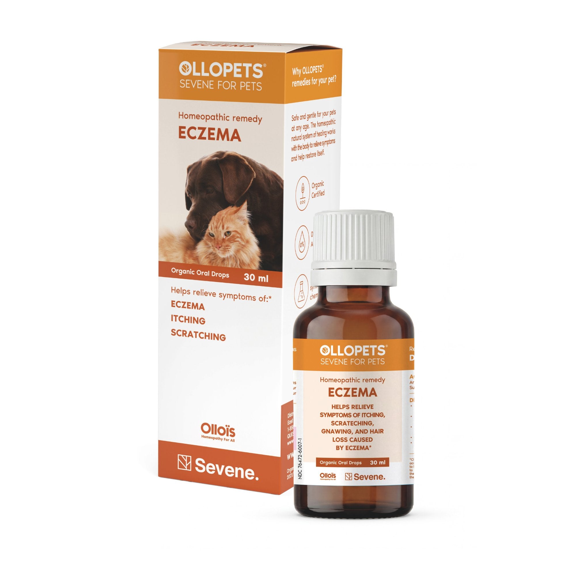 Ollopets Eczema Relief for Dogs & Cats — box and bottle