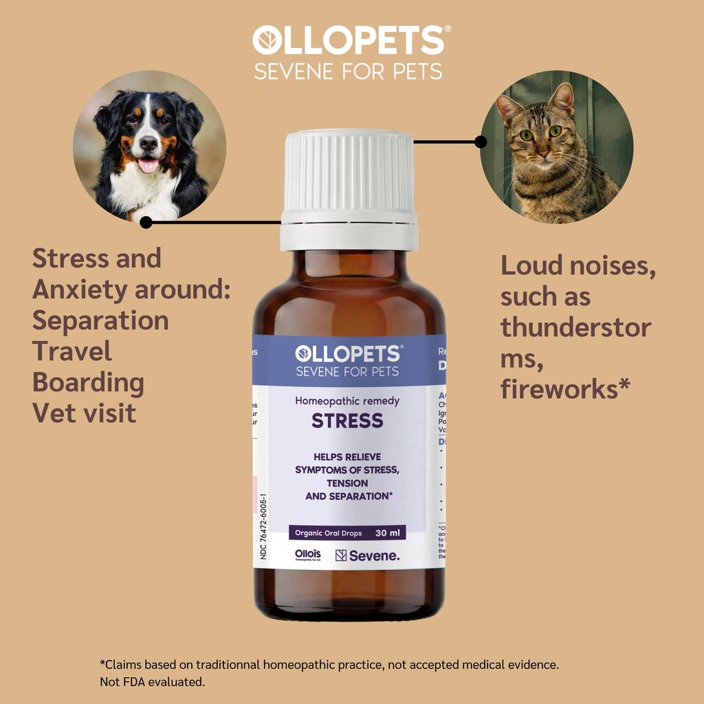 Ollopets Calming Drops for Dogs & Cats — symptoms this remedy supports