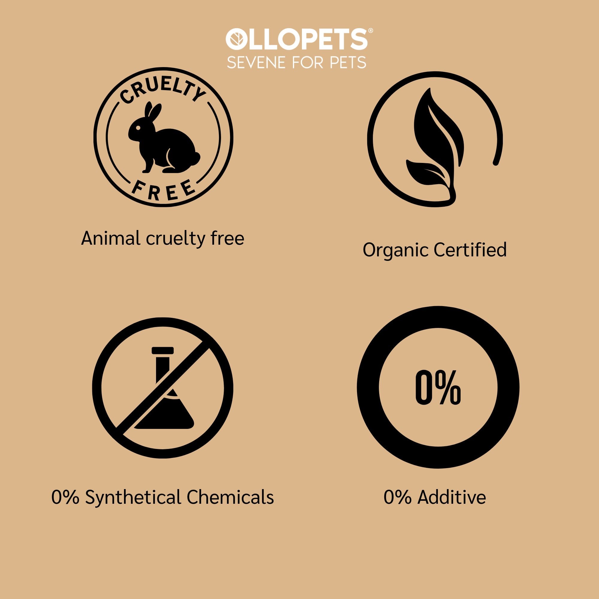 Ollopets Energy Support for Pets — organic certified, 0% additive, 0% synthetical chemicals, cruelty free