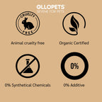 Ollopets Nausea Relief for Pets — organic certified, 0% additive, 0% synthetical chemicals, cruelty free