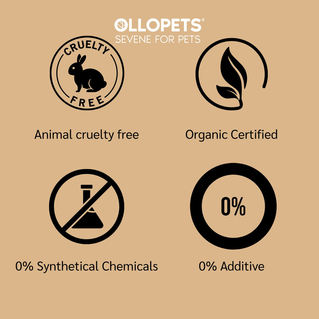 Ollopets Joint & Muscle Support for Dogs & Cats — organic certified, 0% additive, 0% synthetical chemicals, cruelty free
